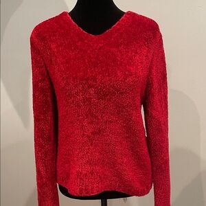 Red Women's Sweater vintage medium holiday ready